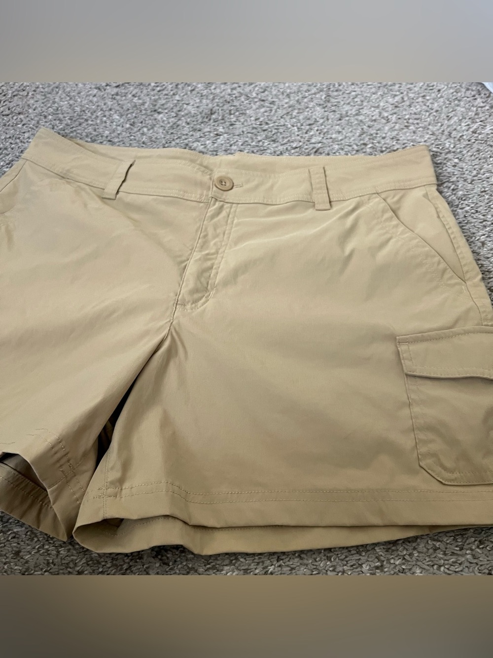 Eddie Bauer Tan Nylon Blend Cargo Shorts Size 16